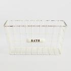 550593 Cost Plus World Market Small White Wire Annette Basket By