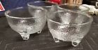 55507 Libbey Set Of Ounce Footed Salsa Dip Textured Glass Bowls