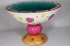 56.30934 Department 56 Dept Centerpiece Ceramic Bowl Candle Holders Colorful Nib