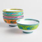 560336 Cost Plus World Market Crane Porcelain Dynasty Noodle Bowls Set