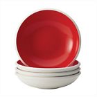58729 Piece Bowl 4 Dinnerware Stoneware Red Ray Set Soup Rachael Pasta Rise