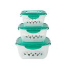 Hpr141311 6 Storage Lock Bowl Set Green - Piece Print Ornament