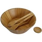 603051362297 Large Salad Mixing Bamboo With Serving Spoons And
