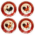 63202set 4 Tuscan Rooster Soup-cereal Bowls Certified International Corp Hand Painted Ceramic Dinnerware Table Decor 730384090358