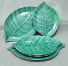636206603792 Summer Stock Set Nos Melamine Retro Leaf Plates