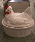 65695 Stylesetter Unbranded Covered Soup Tureen White Ceramic Chicken Design
