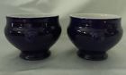 66.00 Emile Henry Two 2 Lions Head Soup Crock Bowls Blue Stoneware France