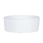 663698363804 Vietri Lastra Large White Overlapping Wooden Mold Handcrafted
