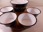 671495430742 Unbranded Vintage Inspired Enamel Popcorn Bowl Set Of
