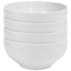 6827-4bwl Elle Collection Chloe Set Kitchen Bowls Of White 088235562807