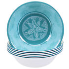 7.5-inch 14982set 6 Certified Internationa International Aqua Treasures Melamine All Purpose Bowls