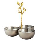 70023 Leeber Golden Vine Hammered Triple Bowl 015227700237