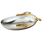 0152273 70034 Leeber Golden Vine Hammered Oval Nut Bowl 015227700343