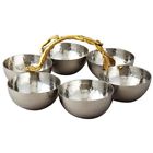 0152276 70046 Leeber Golden Vine Hammered Bowl Server 015227700466