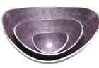 710228920072 Artisan Orient Lavender Purple Nesting Triangular Bowls By