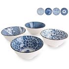 712022456429 Deep Bowls For Cereal Soup Salad Assorted Blue