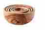 713433 Unbranded Handmade Olive Wood Nesting Serving Bowls Set 6 837654713433