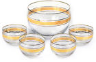 740102255839 Unbranded Classic Touch Vivid Gold Dessert Bowls Set