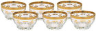740102256379 Unbranded Classic Touch Gold Artwork Dessert Bowl Set