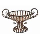 74378 Benzara Base Metal Elevated Bowl