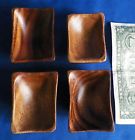 747448310123 Mini Wave Bowls Unbranded 4 Small Wood Hand-carved Acacia 3 X 2 1 8 New With Labels