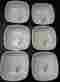 760000 Water Garden Unknown Melamine Salad Bowls Set 6 Square Green Leaf Picnic Fruit