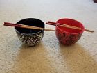 788581643204 Unbranded Pair Of Japanese Style Noodle Bowls Rice