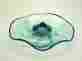 79557 Kosta Boda Scalloped Fantasia Centerpiece Bowl Blue Rim By M Backstrom