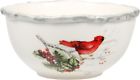 7864601 79899 Home Essentials Cardinal Holly Round Bowl Set Rim 786460798991