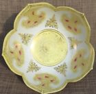 8156 Andrea By Sadek Vintage Bowl Yellow Pink Flowers Gold Trim