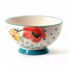 82406.01 Pioneer Woman The Lot Of Bloom Dots Turquoise Footed Bowls
