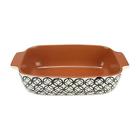 8718533868364 Kaemingk Basic Luxury Black White Diamond Rectangular Terracotta 257554157814