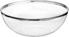 879488160236 Mozaik Round Bowls Silver Rimmed Easy Elegant Entertaining