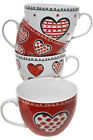 886221492066 American Chateau Set Assorted Red White Heart Design