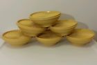 890-17 Lids Retro Vintage Gold Salad Harvest 6 Bowls Storage Tupperware