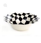 89203-40s Courtly Check Enamel Petal Breakfast Bowl New