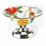 89222 Mackenzie-childs Flower Market Small Enamel Compote White
