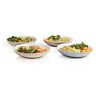 92321 Libbey Urban Story Multicolor Ceramic Entree Bowl Set 031009655373