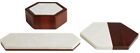 92336 Libbey Modular Marble Tray Pedestal Wood Bowl Starter 0031009655335