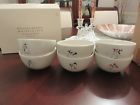 9410721 Set Williams Sonoma Marketplace Snowman Ceramic Cereal Bowls Euc Look