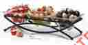 98407 90 Luigi Bormioli 4 Pc Bowls Set Kitchen Serving Fruit Salad Porcelain Stoneware Dip Glass Metal