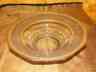 9b254 Gold Large Clear Trim Glass Bowl Serving