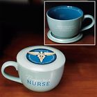 Abbey Press Soup Mug With Coaster Lid Gift Cup Prayer For A Nurse Ceramic Stoneware New 095177565131