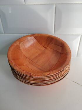 1gwchur Adcraft 8 X 5.5 Inch Wood Weave Bowldishwasher/toxic Safe