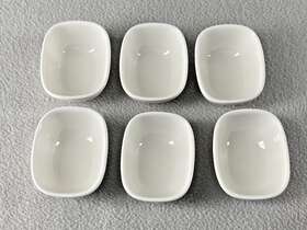 044207707 Alessi Lot Of 6 For Delta White Small Ramekin Bowl Dipping Sauce Dressing Nuts