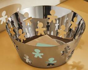 Kk04 Alessi Girotondo Bowl - King Kong Design Italy 8 Inch Steel Inox 18/10