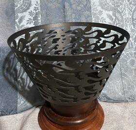 Sg29 Alessi Ethno Fruit Bowl By Stefano Giovannoni 23cm Black Rainbow Sparkles