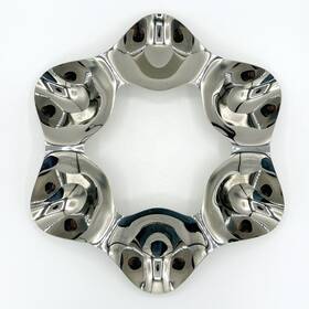 Tk03 Alessi Super Star Six Section Hor-d Oeuvre Serving Piece Stainless Steel