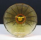 10015900 Amber Lbs 12.8 Fan Crystal Lalique China Box Bowl Mood 5.5 "