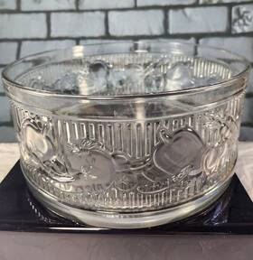 40030 Ambrosia Planters Row Large Glass Salad / Fruit Bowl #40030